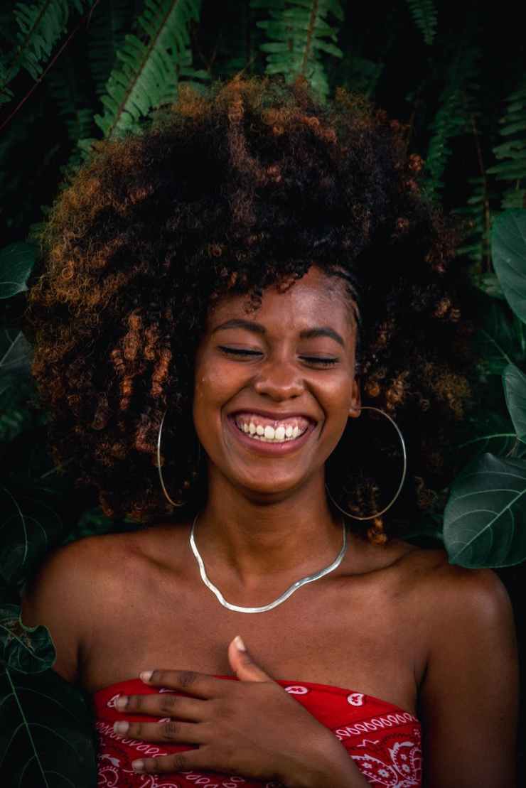 photo of woman laughing